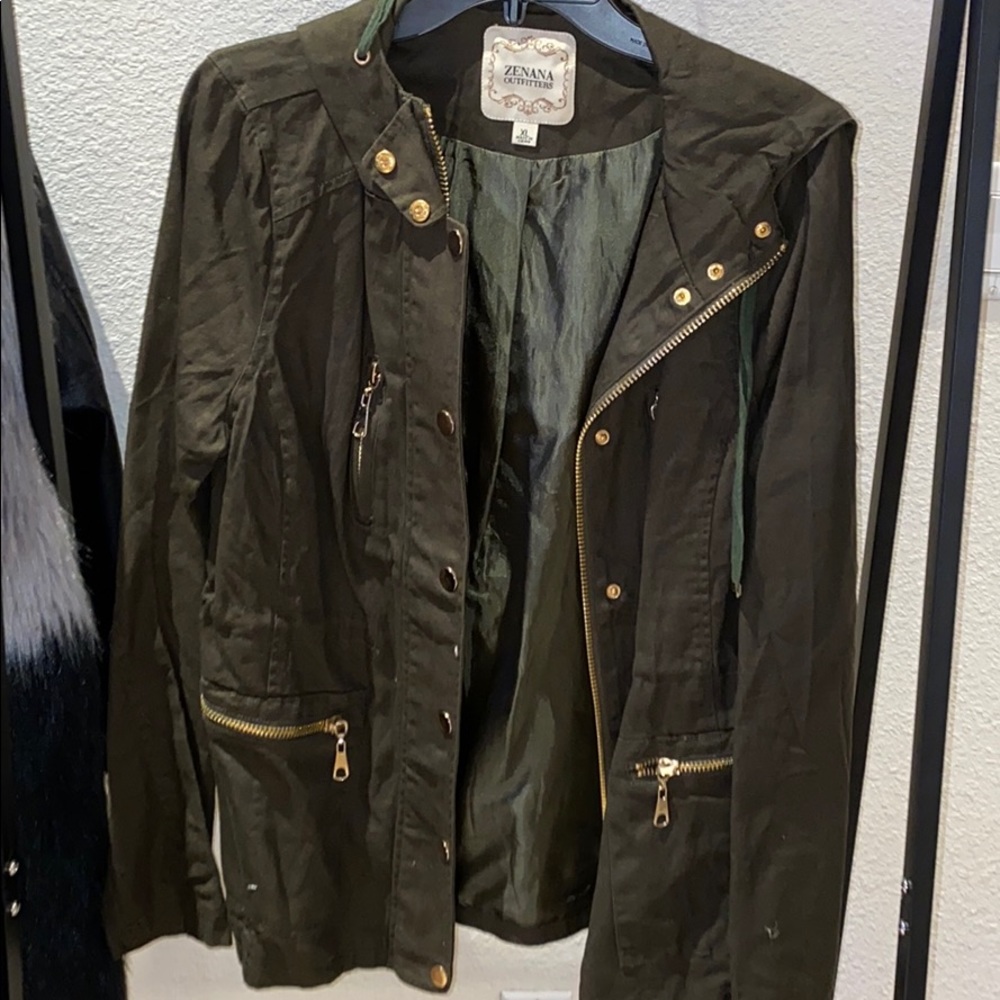 Olive green utility Jacket